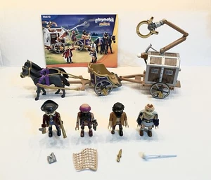 PLAYMOBIL The Movie Charlie w Prison Wagon 70073 Treasure Cart Incomplete READ - Picture 1 of 12