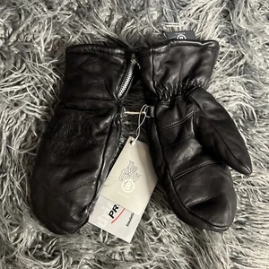 Bogner Damen schwarz Liz Fäustlinge Handschuhe Polyester Kunstleder neu mit Etikett Größe 6 Small - Bild 1 von 12