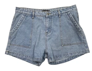 MINX & MOSS Denim Shorts Women's 4 Pockets Zip Fly Light Blue High Rise Size 14 - Bild 1 von 13