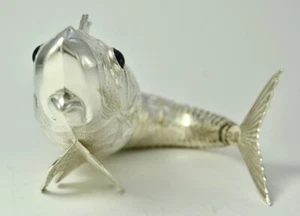 Vintage Spanish Sterling Silver Articulated Fish Sculpture With Moving Body 20th - Picture 1 of 13