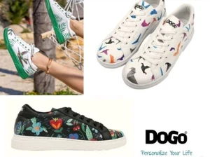 Dogo Ace Handmade Comfort Vegan Lace up Sneakers Dogo Shoes Ace Printed Sneakers - Picture 1 of 20