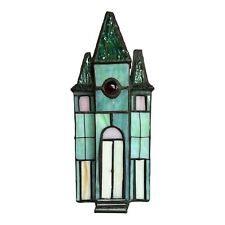 Vintage Tiffany Style Stained Glass Church  Night or Accent Light