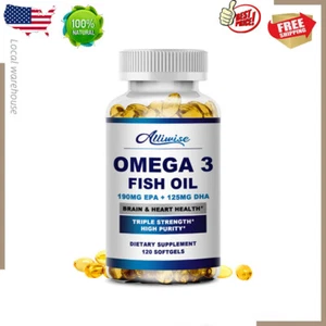 120capsules Omega 3 Fish Oil Capsules 3xStrength EPA&amp 1000mg DHA Highest - Picture 1 of 8