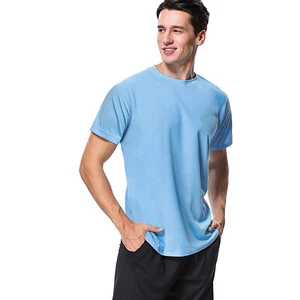 Men's Rashguard Swim Shirt Short Sleeve UPF 50+ Sun Protection Shirt Quick Dry - Picture 1 of 29