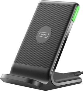 INIU Wireless Charger, 15W Fast Qi-Certified Wireless Charging Station with (OPE - Zdjęcie 1 z 11