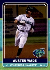 2019 Lynchburg Hillcats Grandstand #32 Austen Wade Odessa Texas TX Baseball Card