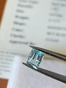 Topacio SKY BLUE natural. 0,70 ktes. Certificado Thaigem 42G03431 - Imagen 1 de 6