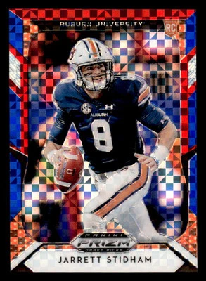 2019 Prizm Draft Picks #119 Jarrett Stidham Prizms Red White and Blue #/99 - Image 1 of 2