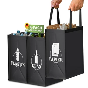 Dreifaches Abfalltrennsystem mitausKunststoff für RecyclingundPapieraufbewahrung - Bild 1 von 7