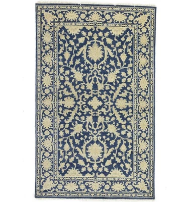 5x8 ft Transitional Oriental Rug Muted Floral Design Entryway Carpet - Image 1 of 4