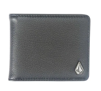 Volcom Leather Single Stone Bi-Fold Wallet Black - Bild 1 von 3