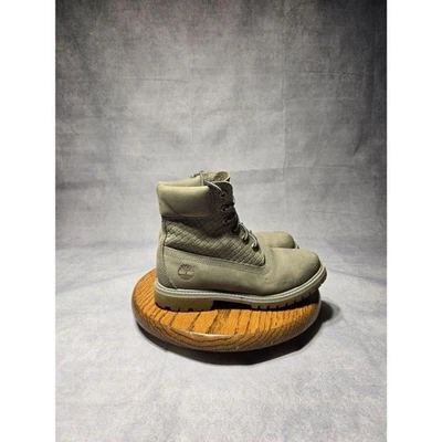 Timberland 6 Inch Premium Women Size 6M Classic Leather Lace Olive Nubuck Boot - Image 1 of 4