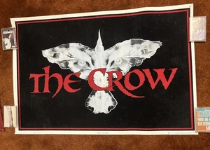 THE CROW logo film poster vintage Blacklight floccato 1994 Brandon Lee - Foto 1 di 8