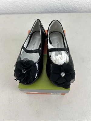 NWT Nordstrom Black Small Heel Shoes W/Rhinestones Toddler Girls SIZE 6.5 - Image 1 of 4