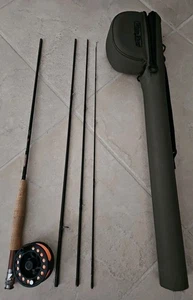 Redington Fly Rod Outfit W/ Crosswater Reel 4PC 5WT 9FT & Right River Case. NEW - Picture 1 of 8