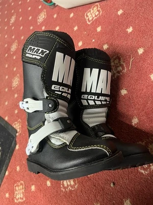 MAX EQUIPE Motocross MX Motor Cross Boots Kids Youth UK 9 - EU 27 - Image 1 of 3