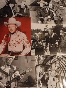 Roy Rogers Photo Lot Of 6 (1 Color, 5 B/W) All 8 X 10 Lab Reprints Cowboy - Picture 1 of 7