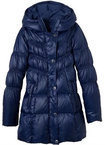 Prana Milly Down Jacket Puffer Hooded Blue Twilight Womens Small Coat Cabincore - Picture 1 of 12