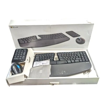 Microsoft L5V-00003 Sculpt Ergonomic Keyboard Mouse Number Pad WORKS - Image 1 of 4