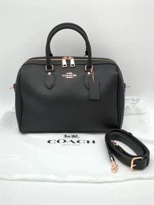 CY699 Coach Black Rowan Large Satchel Bag Signature Canvas Outlet Products NWT - Picture 1 of 11