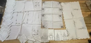 Lote de 23 piezas de servilletas de mantelería vintage, manteles individuales, manteles para tarjetas hermosos - Imagen 1 de 11
