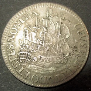 Certificate of Authenticity Silver 1678 Colonial New York Ship Shilling 3 masted - Picture 1 of 3
