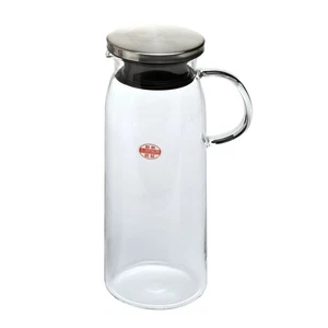 iwaki AGC Techno Glass Heat-Resistant Glass Barley Tea Pot Pitcher 1 Liter Round - Picture 1 of 9