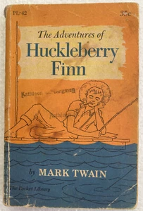 The Adventures of Huckleberry Finn by Mark Twain / The Pocket Library 1959 print - Picture 1 of 6