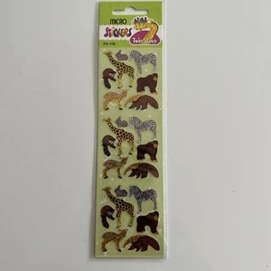 Animal Prismatic Stickers Pack Twin Seven Micro Stickers Vintage Zebra Giraffe - Picture 1 of 8