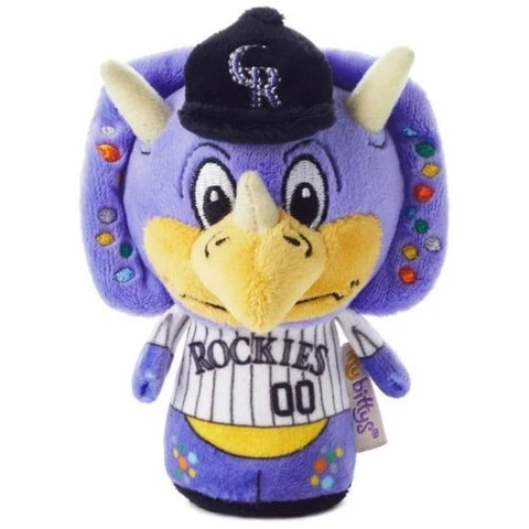Hallmark Itty Bittys Colorado Rockies Dinger MLB Baseball Mascot 4" Dinosaur NWT Cover