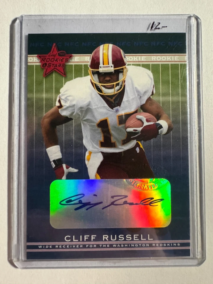 K203,182 - 2002 Leaf Rookies and Stars Rookie Auto #150 Cliff Russell - Image 1 of 1