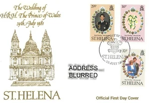 St Helena FDC Wedding of HRH Prince of Wales First Day Cover, 22.7.1981 - Picture 1 of 1