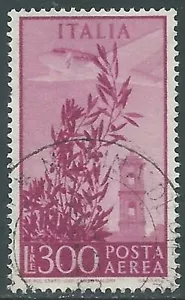 1948-52 ITALIA POSTA AEREA USATO CAMPIDOGLIO 300 LIRE - RA2-8 - Foto 1 di 1