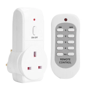 UK Plug House Power Outlet Light ON/OFF Switch Socket Wireless Remote Control a - Picture 1 of 10