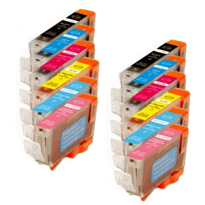 Inkjet Cartridges for Canon CLI-8 use for Pixma Photo iP6600D iP6700D + Chip - Picture 1 of 8