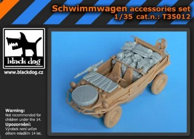 BLACK DOG SET ACCESSORI RESINA SCHWIMMWAGEN 1:35 T35012 - Immagine 1 di 4