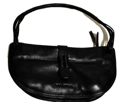 Cartera de cuero negra Via Spiga CRESCENT - Bolso de hombro de cuero suave Foto 1 de 4