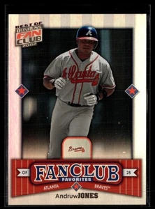 2002 DONRUSS BEST OF FAN CLUB FAVORITES RED /2025 ANDREW JONES BRAVES - Picture 1 of 1