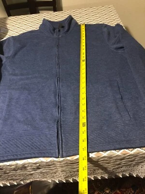 ALFANI Sudadera Cremallera Completa Chaqueta Para Hombre Tejida Azul Marino Talla XL,XXL Foto 1 de 4