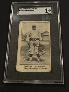 1922 E121 American Caramel Co Wilbert Robinson Brooklyn Dodgers SGC 1 - Picture 1 of 2