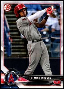 2018 Bowman Draft #BD-51 Jeremiah Jackson  Los Angeles Angels Baseball 