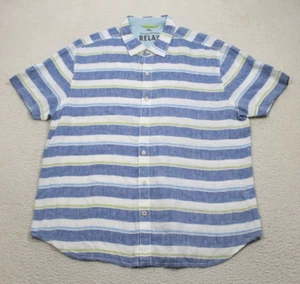 Tommy Bahama Hemd Herren 2XL Leinen Relaxed Gestreift Kurzarm Knopfleiste - Bild 1 von 16