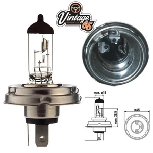Oldtimer Fahrrad Roller Halogen Scheinwerfer Birne Upgrade 6V Volt 60/55W H4 P45T - Bild 1 von 1
