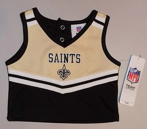 NFL TEAM APPAREL NEW ORLEANS SAINTS CHEERLEADER STYLE TOP SHIRT 12 MO – NEW - Bild 1 von 2