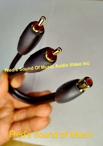 NUEVO Cable divisor AudioQuest F22M RCA Y Super Flex 2 macho 1 hembra sku1344 - Imagen 1 de 5