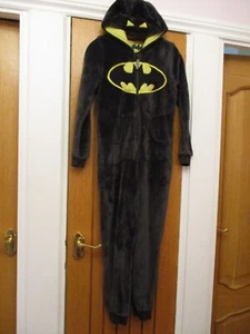 Boys Grey Batman All-in-one Sleepsuit One piece Pyjamas age 9 - 10 from M&S - Picture 1 of 11