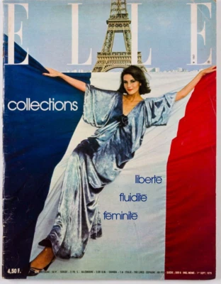 OLIVIERO TOSCANI Elle magazine FRANCE Sep 1975 Courreges DEPARDIEU Knapp PICASSO - Image 1 of 4
