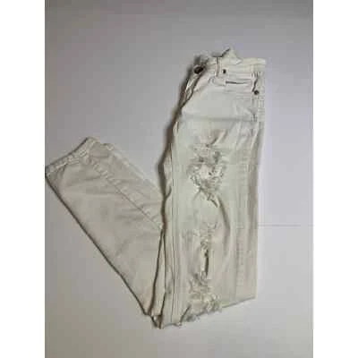Machine White Distressed Skinny Jeans - Image 1 of 4