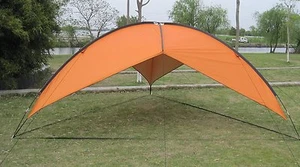15' X 15' X 15' Triangle Outdoors Park Beach Canopy Tent sun shade, Orange - Picture 1 of 7