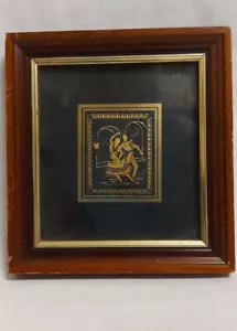 Damasquinados De Oro 24 K. ARFRAME Toledo Gold Bild Flamenco Tänzer Paar... - Bild 1 von 7